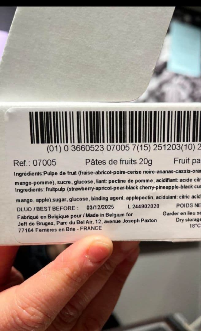 【apple】ジェフ　ド　ブルージュ　パテドフリュイ　840グラム