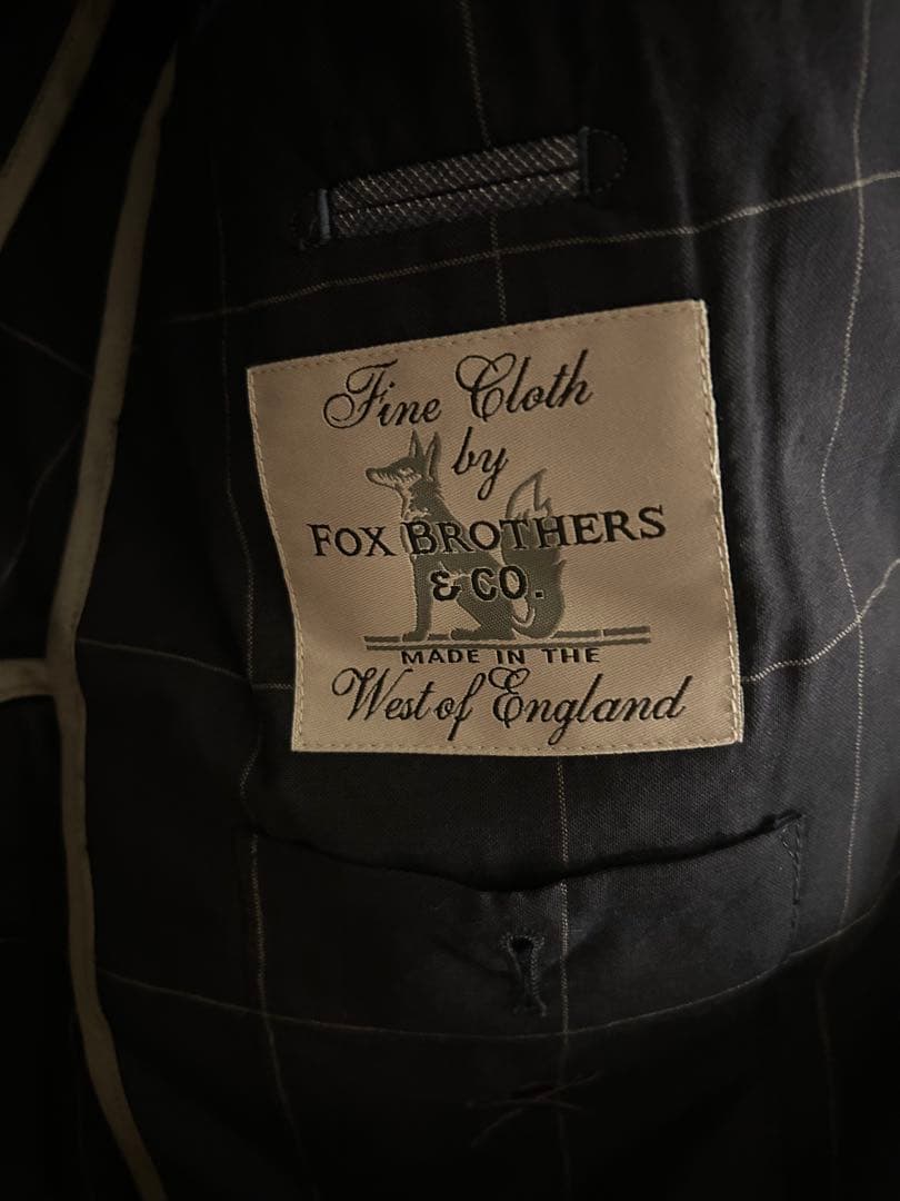 【最終値下】スーツ フォックスブラザーズ ネイビー ウィンドウペン44