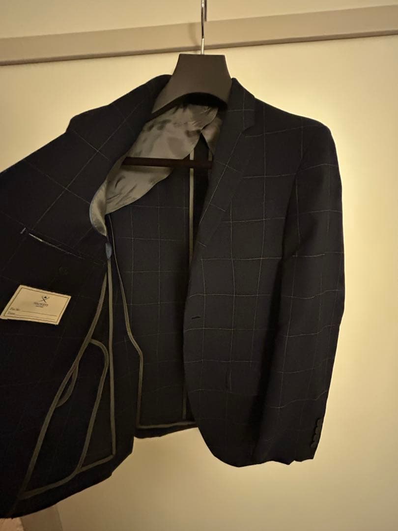 【最終値下】スーツ フォックスブラザーズ ネイビー ウィンドウペン44