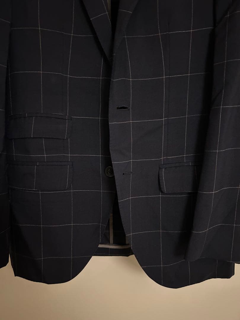 【最終値下】スーツ フォックスブラザーズ ネイビー ウィンドウペン44