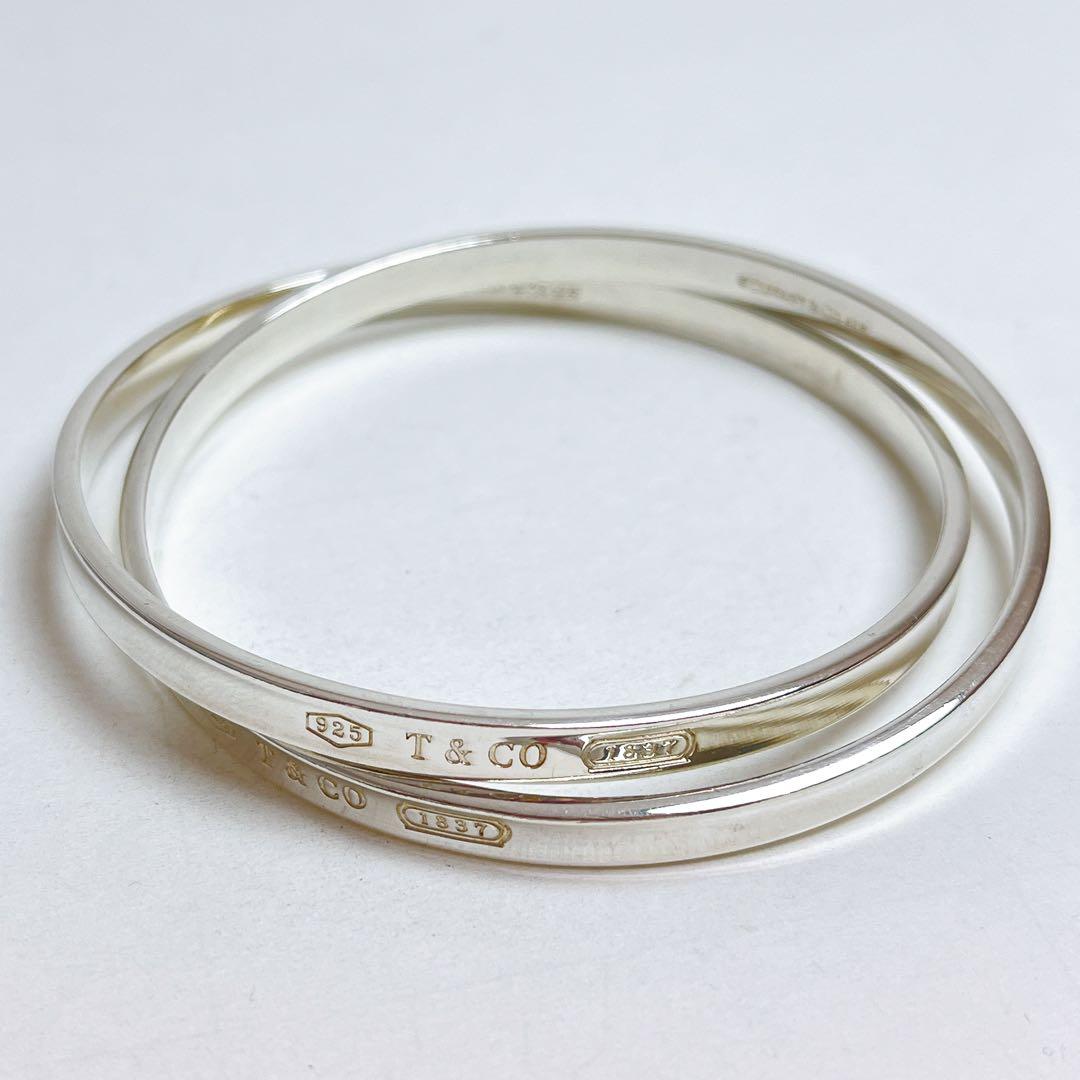 ティファニー　1837 インターロッキング　ダブルサークル　バングル　925