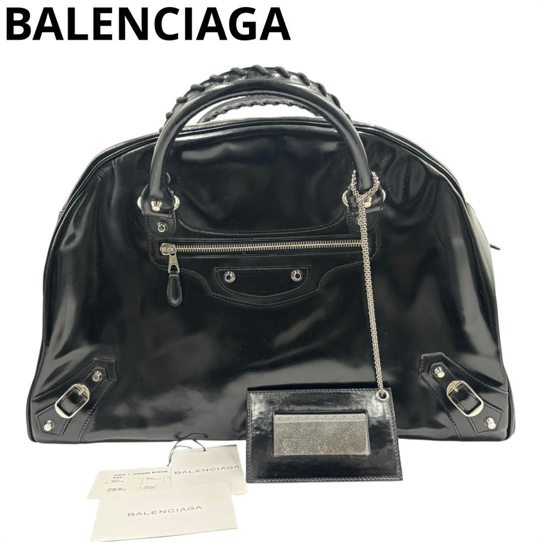 【美品】BALENCIAGA バレンシアガ シティ ボストンバッグ