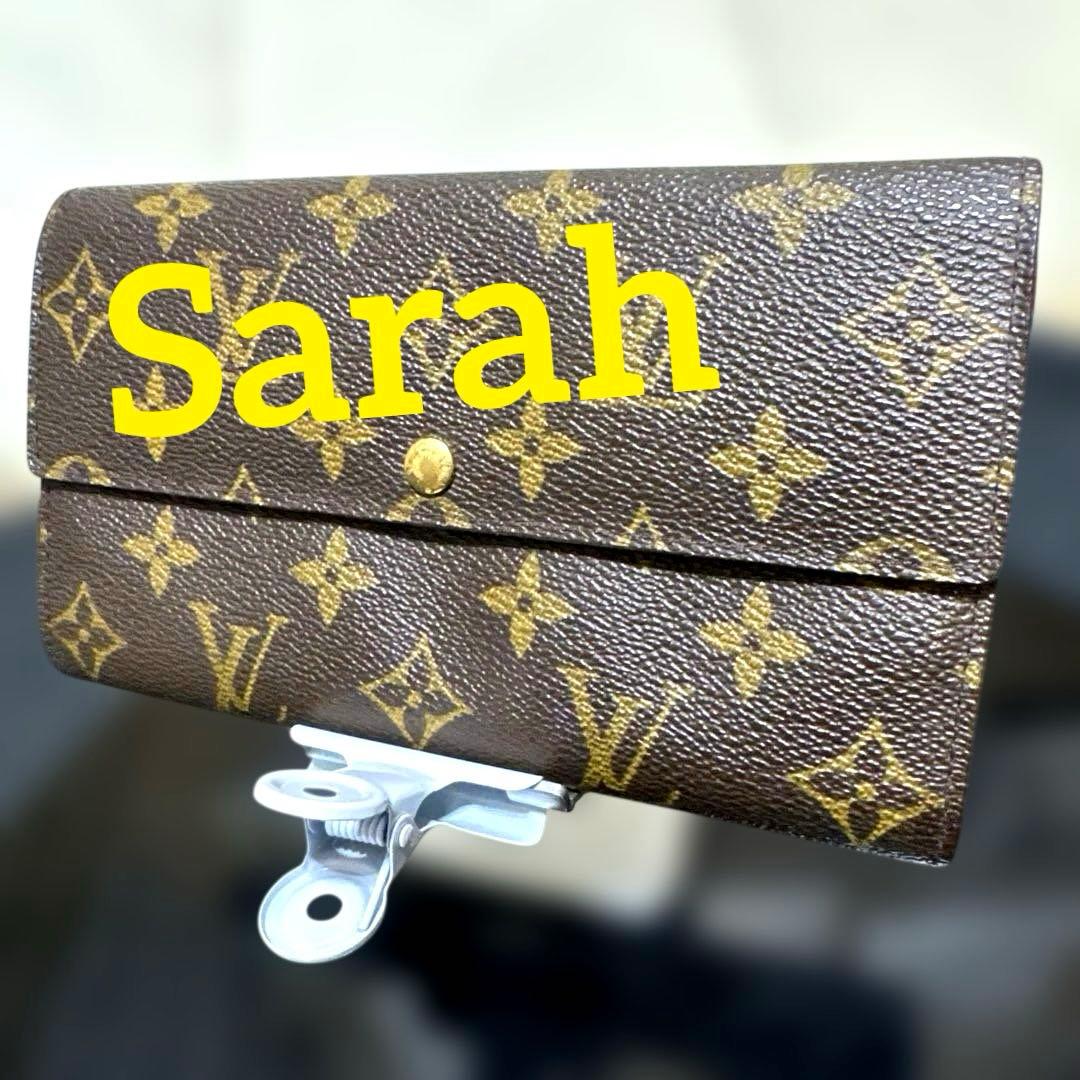 ⑥☆外観美品/優良品☆カード2枚タイプ♪サラ長財布