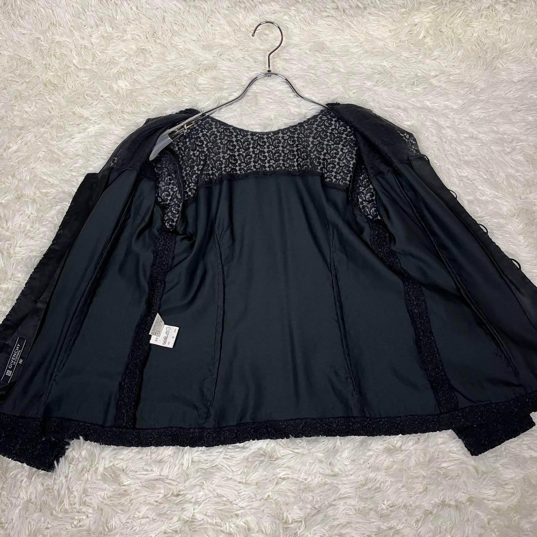 【極美品 ジバンシィ】セットアップ フォーマル スカート ノーカラー レース