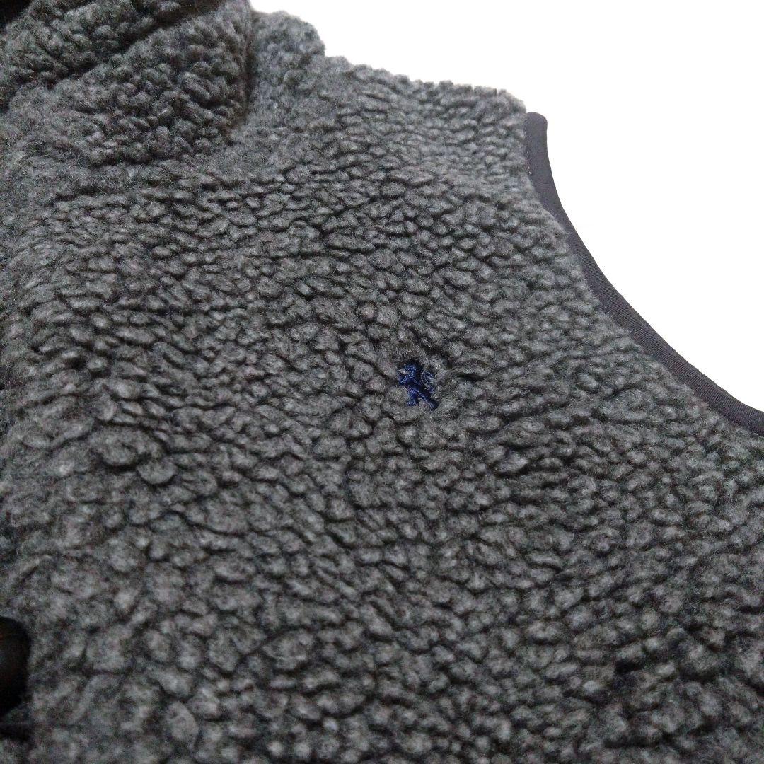 551634】Gymphlexジムフレックス ボアベストくるみボタンフーデ