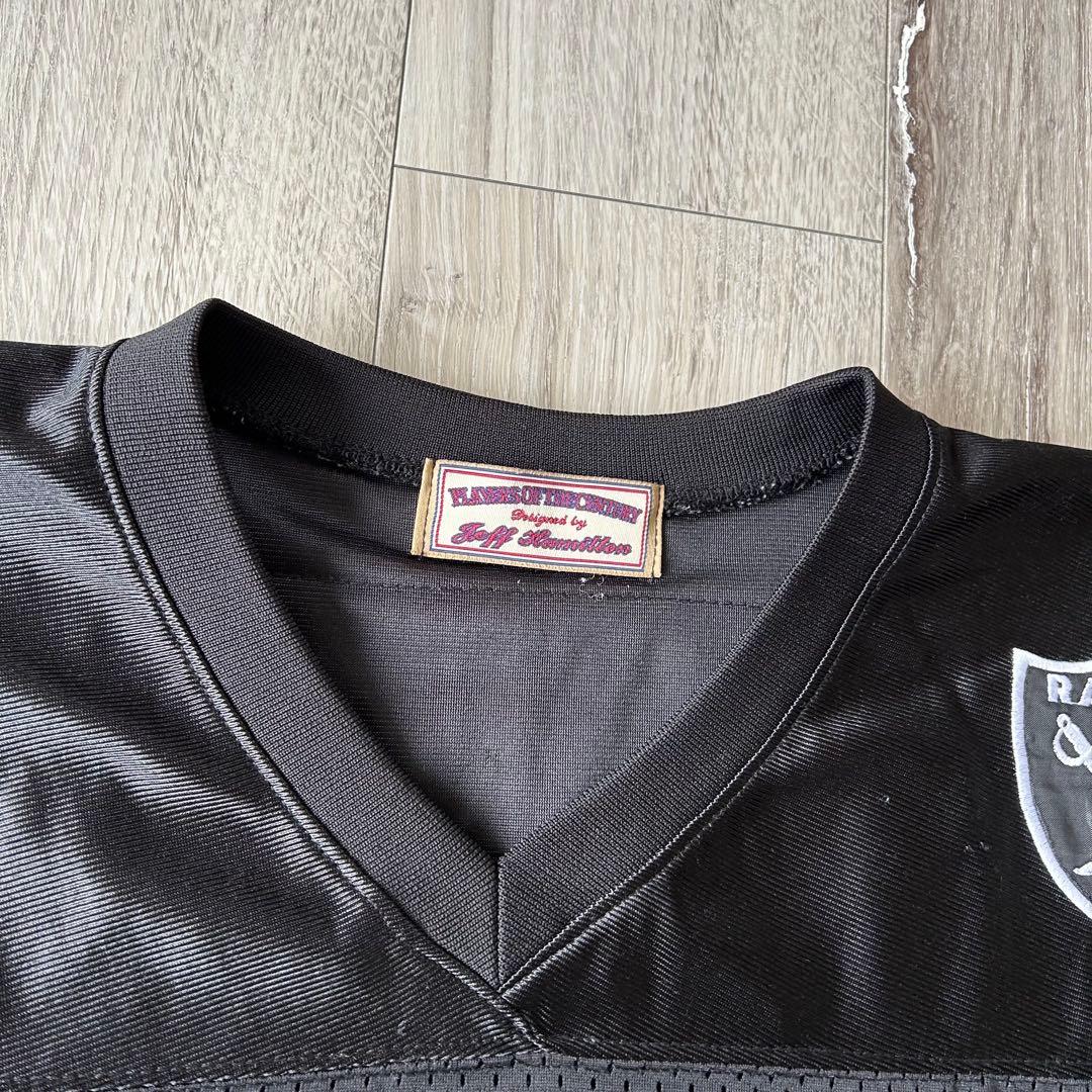 Jeff Hamilton RAIDERS ゲームシャツ 黒 2XL ワッペン