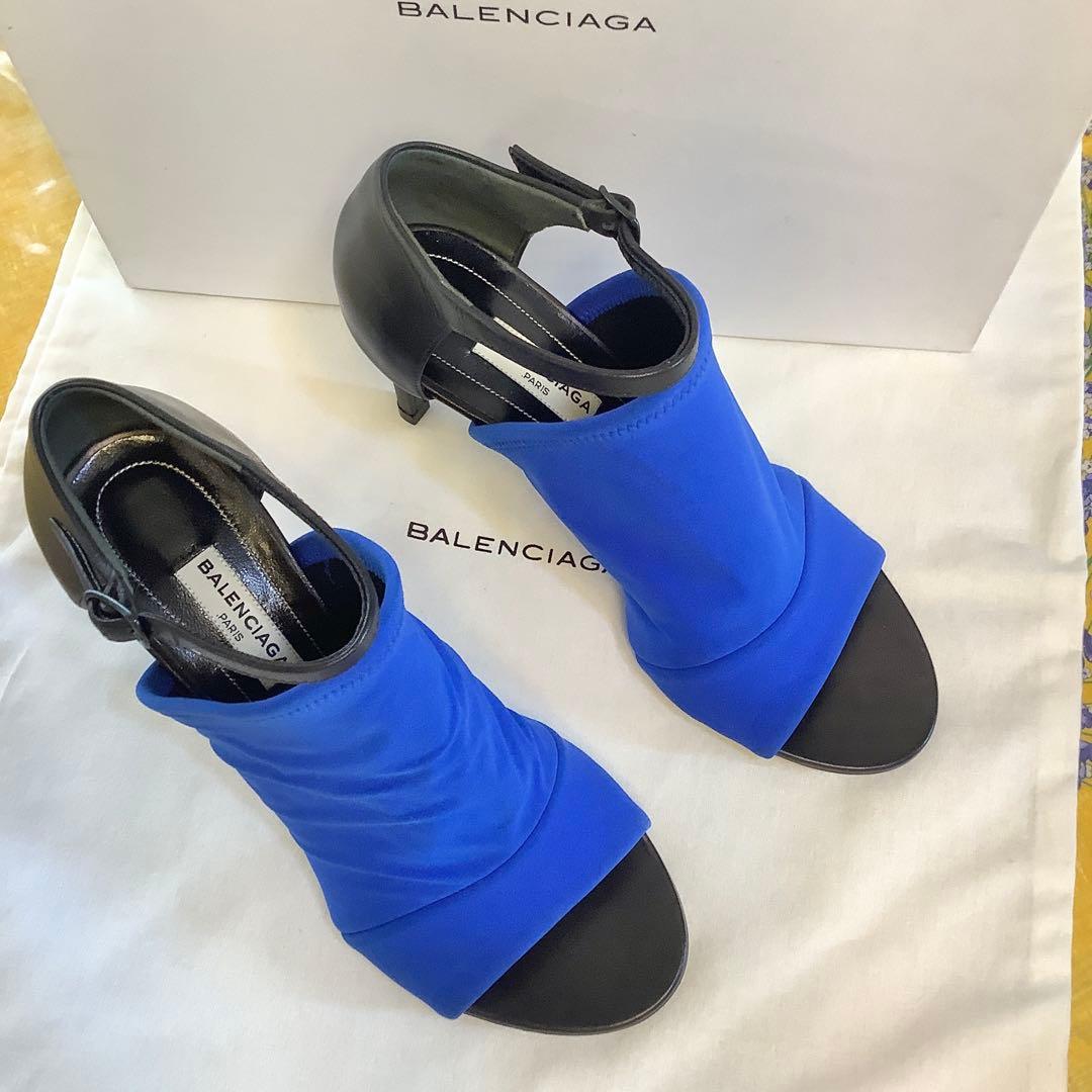 試着のみ新品! バレンシアガ オープントゥ アンクルストラップ 23㎝