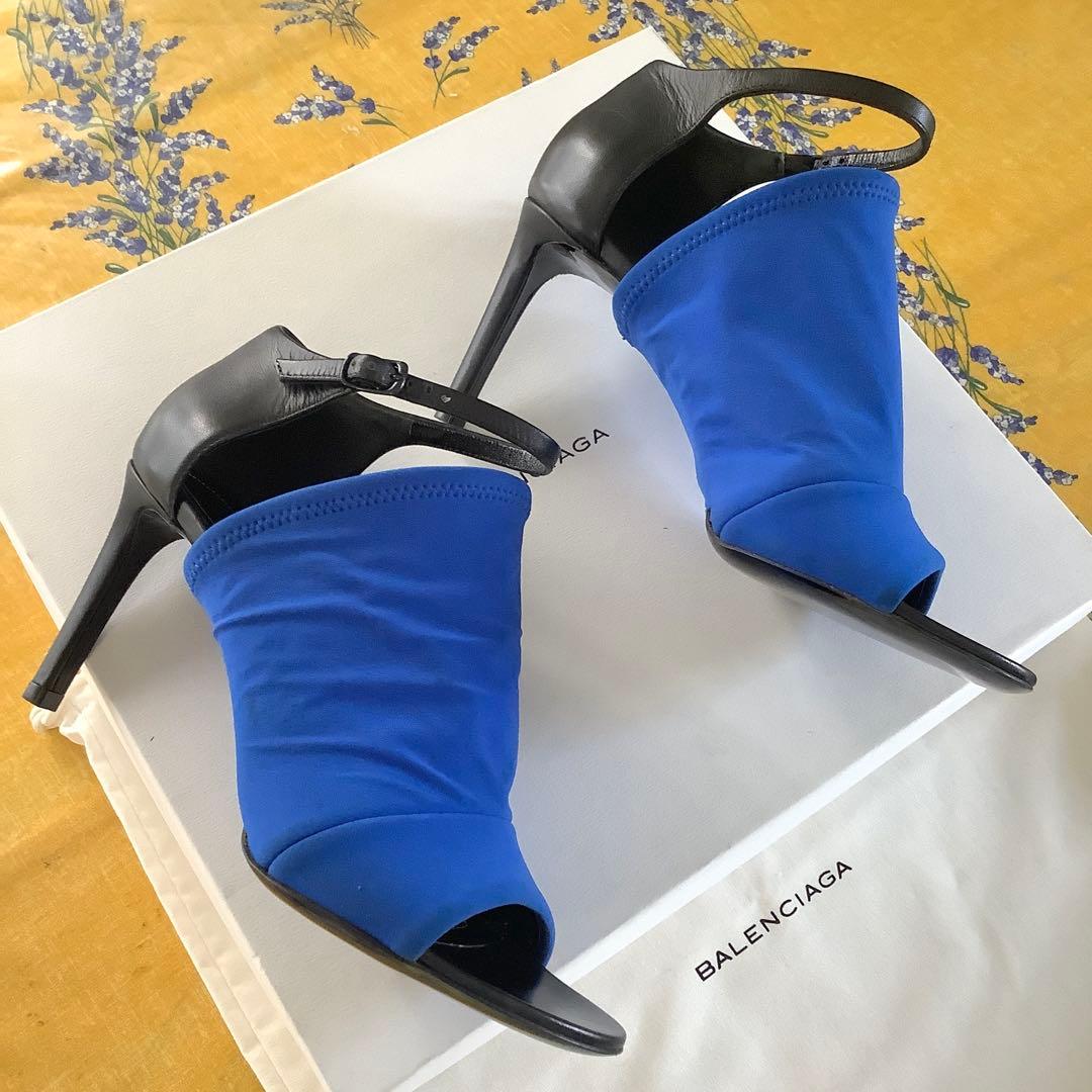 試着のみ新品! バレンシアガ オープントゥ アンクルストラップ 23㎝