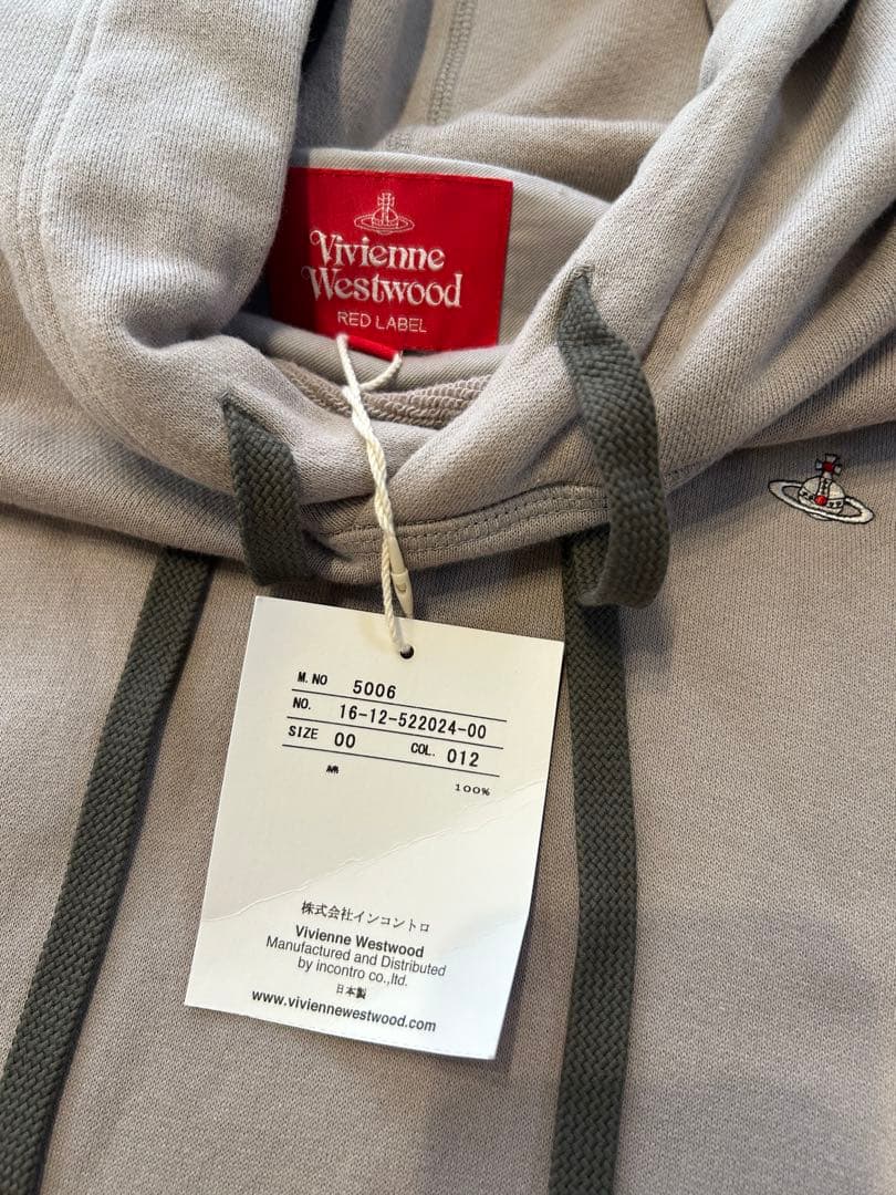 新品　ヴィヴィアンウエストウッドレッドレーベル パーカーワンピース　オーブ刺繍