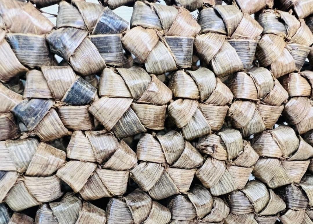 希少 国産 山葡萄くるみ・カゴバッグ/六角細工編み/丸型 くるみ蔓