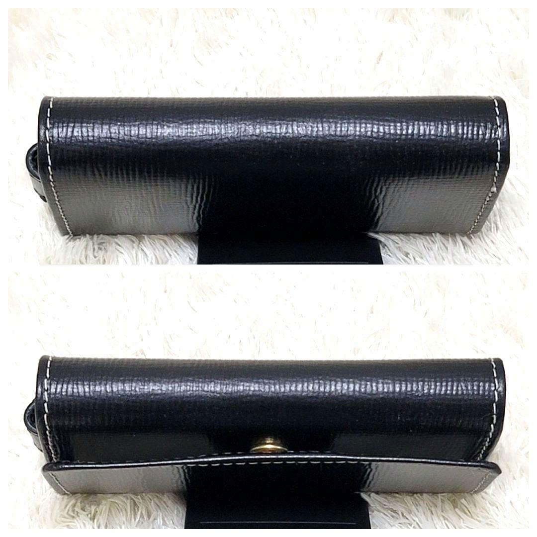 極美品 ホワイトハウスコックス 6連 キーケース リング ブラック ゴールド金具