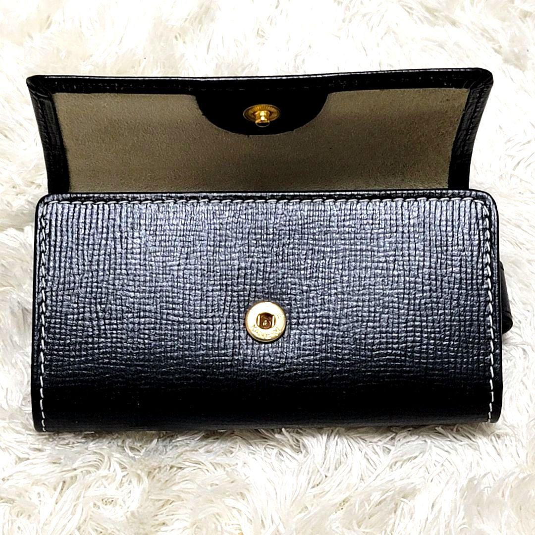 極美品 ホワイトハウスコックス 6連 キーケース リング ブラック ゴールド金具