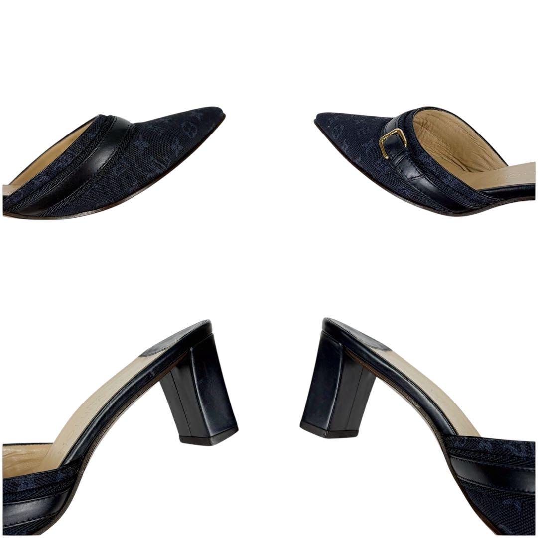 ルイヴィトン　LOUIS VUITTON モノグラムミニ　サンダル　ネイビー