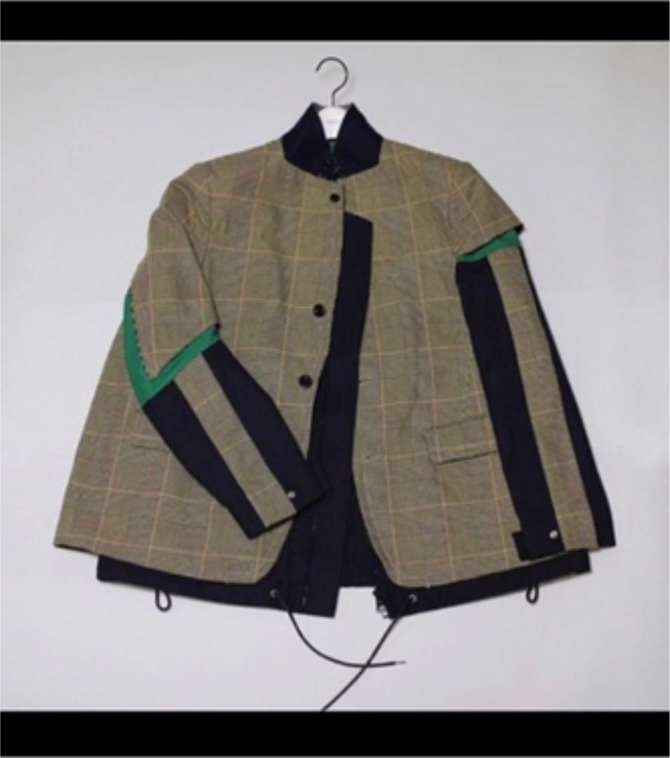 ［美品]sacai ジャケット　kolor ブルゾン　 チェック　ドッキング