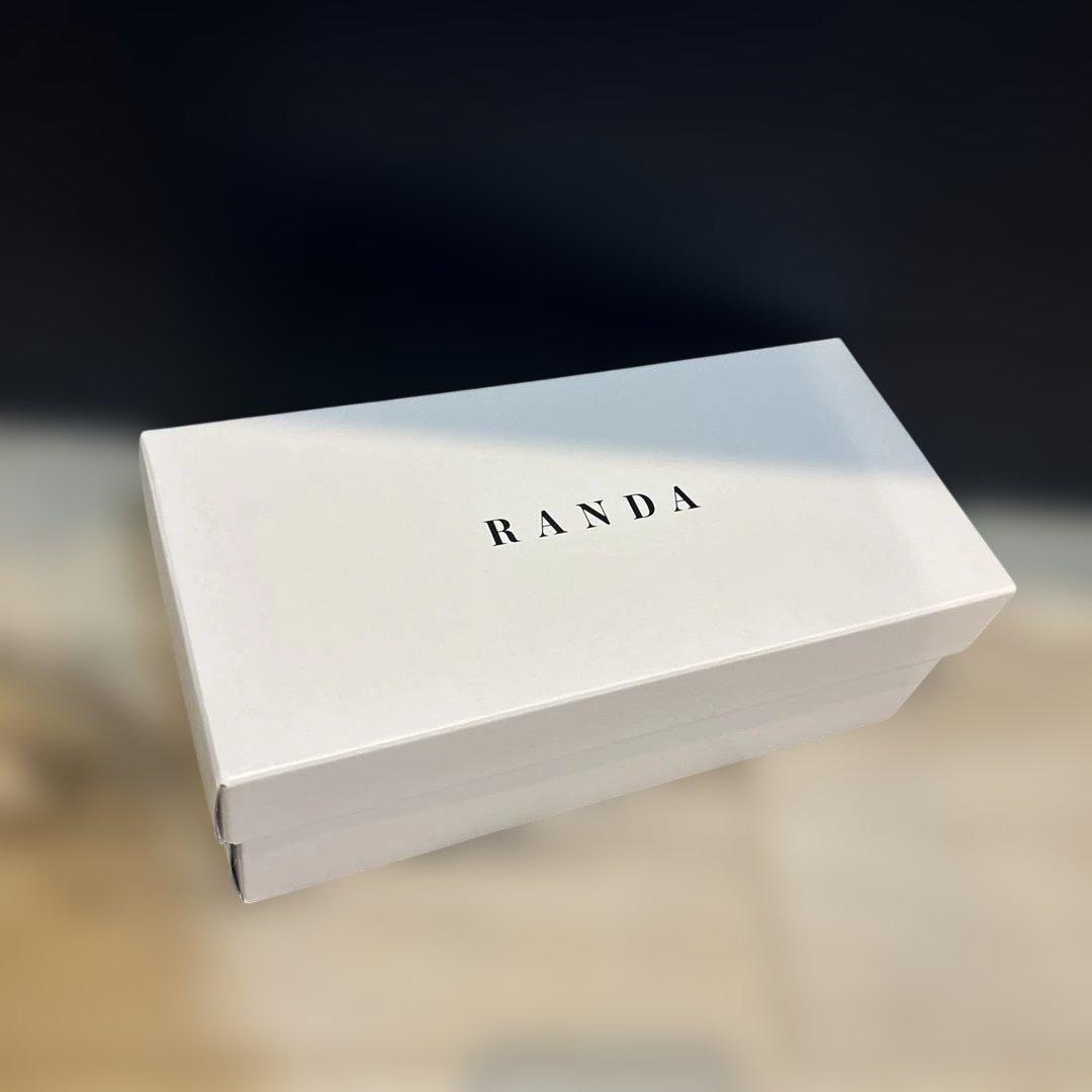 【新品未使用】RANDA フラワー×ビーズ ミュールサンダル M ピンクベージュ