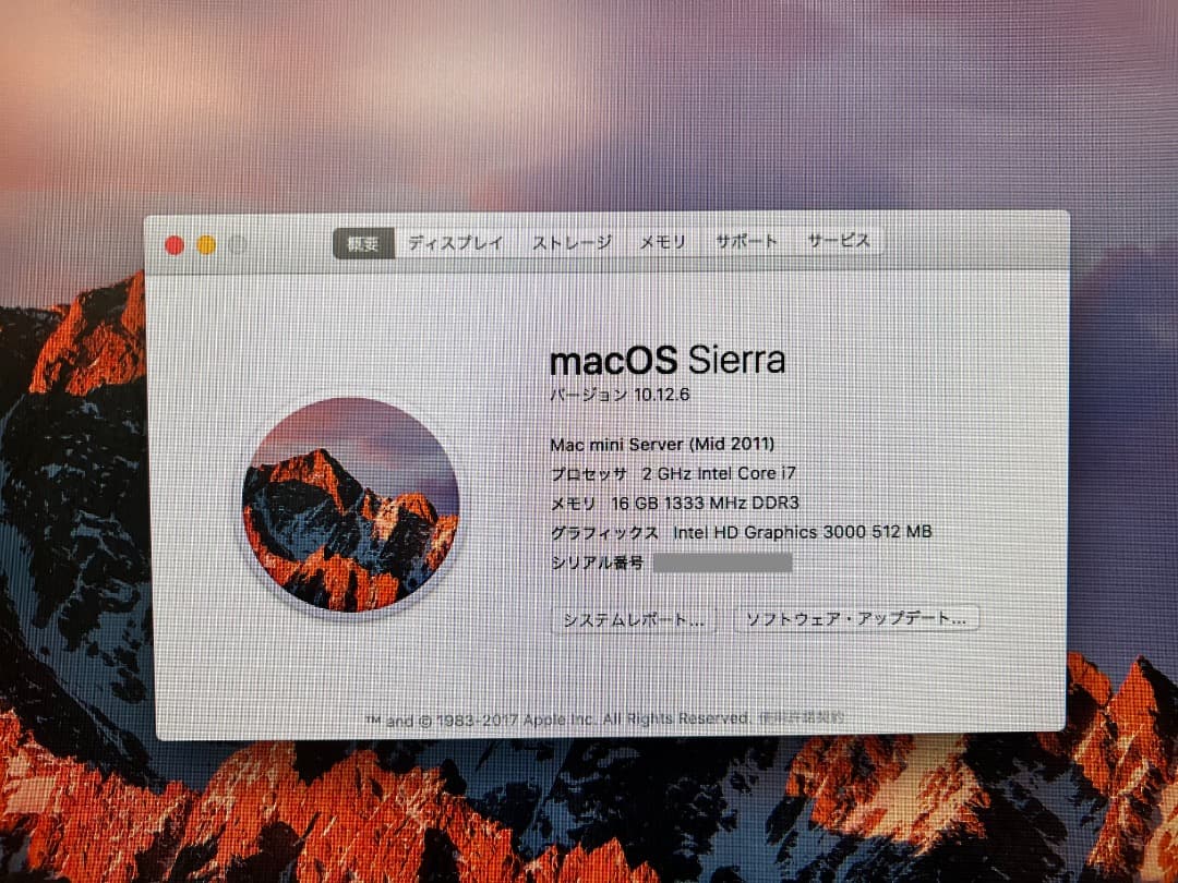 Mac mini Server Mid 2011 i7 2GHz メモリ16GB