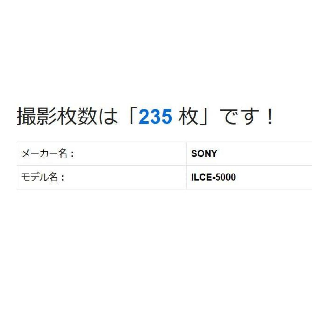 ❤即購入1000円OFF❤美品❤ SONY α5000 ショット数235枚✨