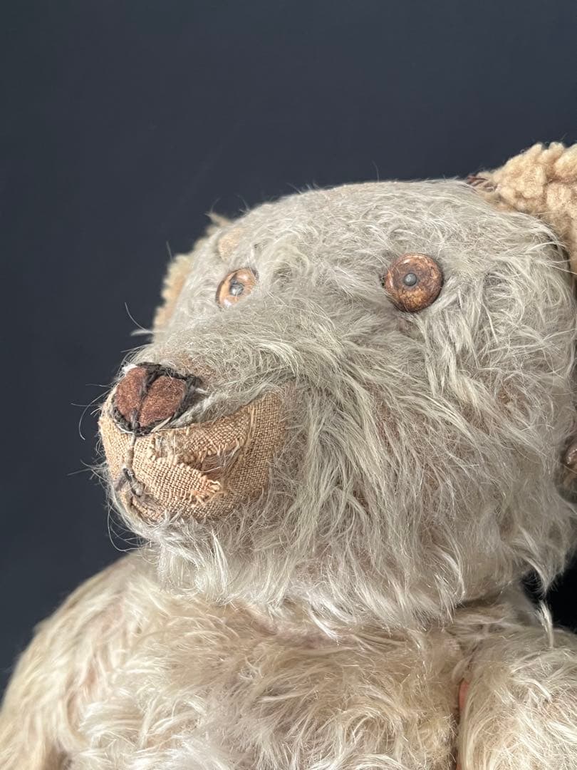 アンティークヴィンテージ英国製テディベア 革靴ぬいぐるみベアくまドール