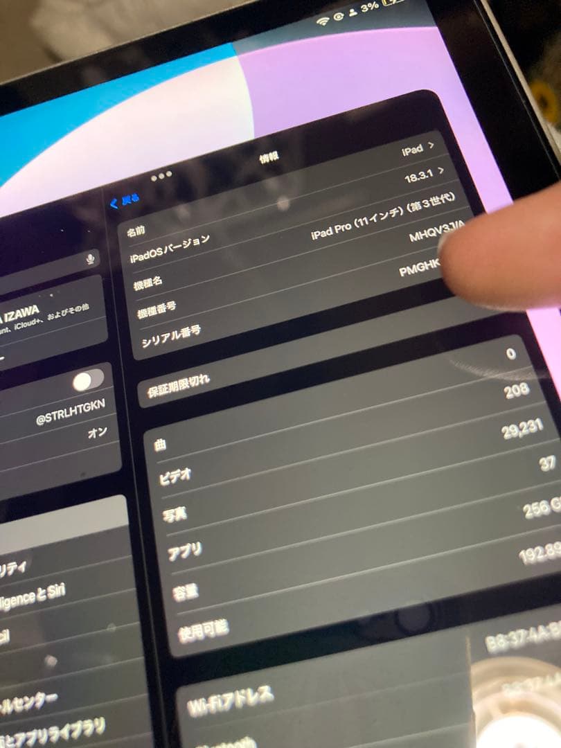 iPad Pro本体 256GB 11インチ 第三世代+Apple Pencil