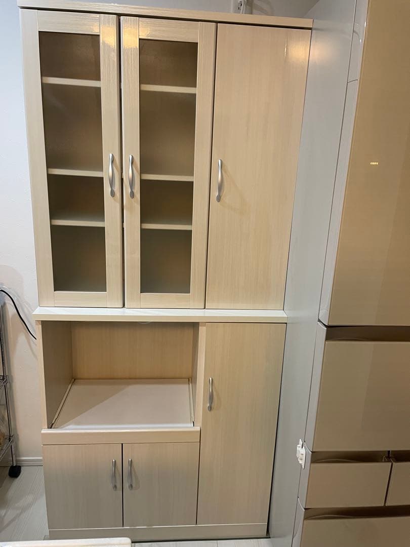 ニトリ　食器棚　80cm【ブリエシリーズ】