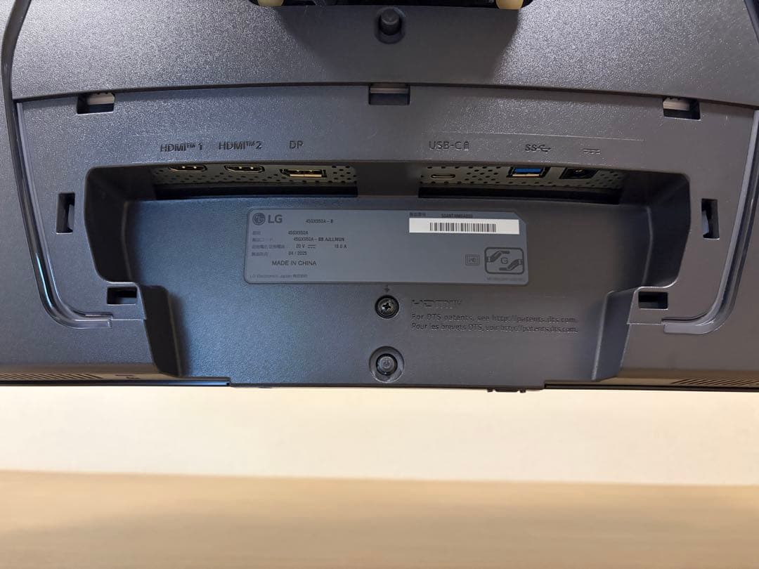 LG 45GX950A-B OLED 5K2K ゲーミングモニター 中古