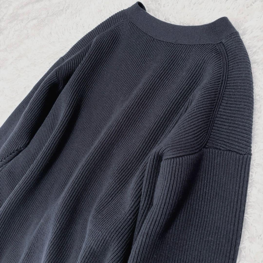 【美品】Plage カーディガン ウール オーバーサイズ ネイビー 人気デザイン