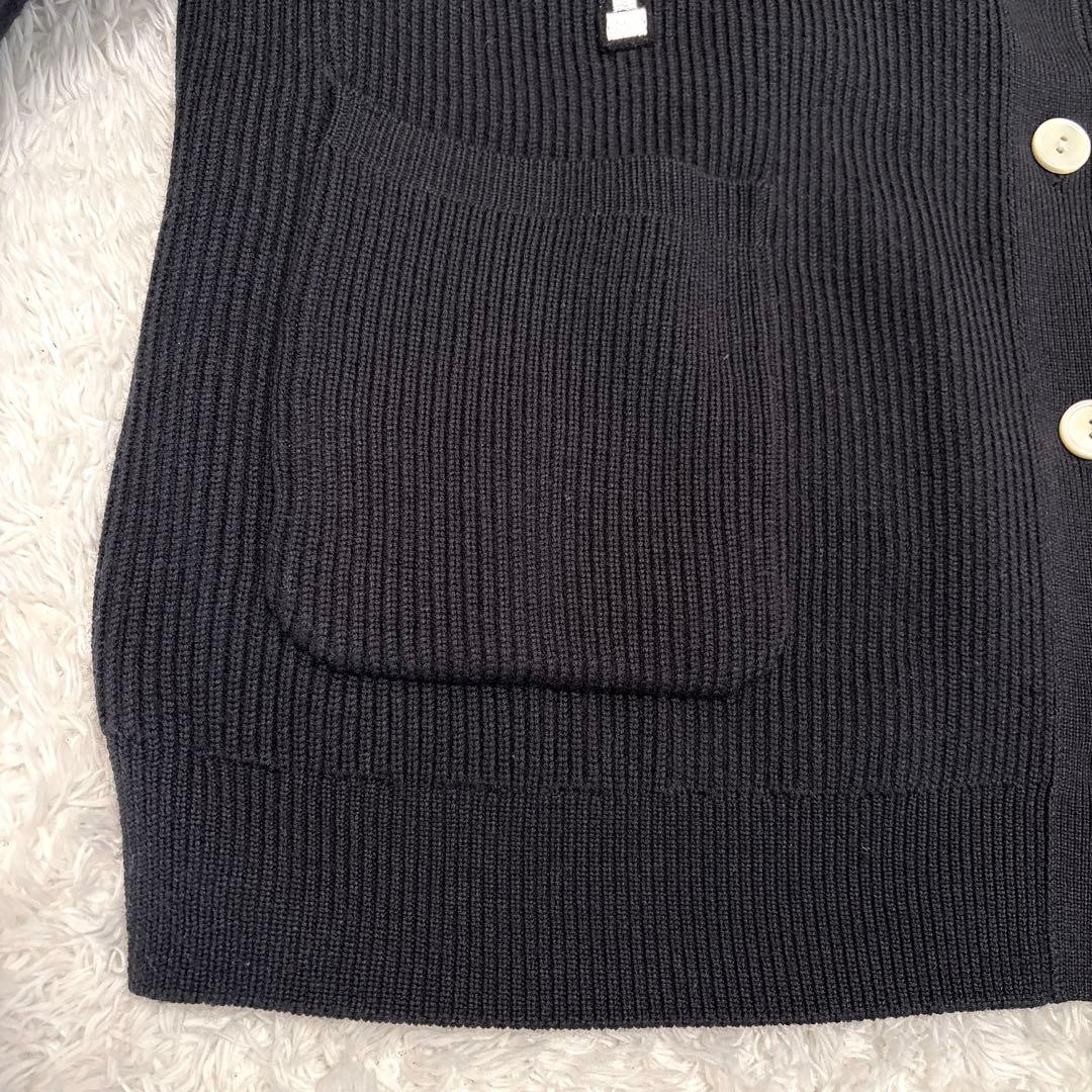 【美品】Plage カーディガン ウール オーバーサイズ ネイビー 人気デザイン