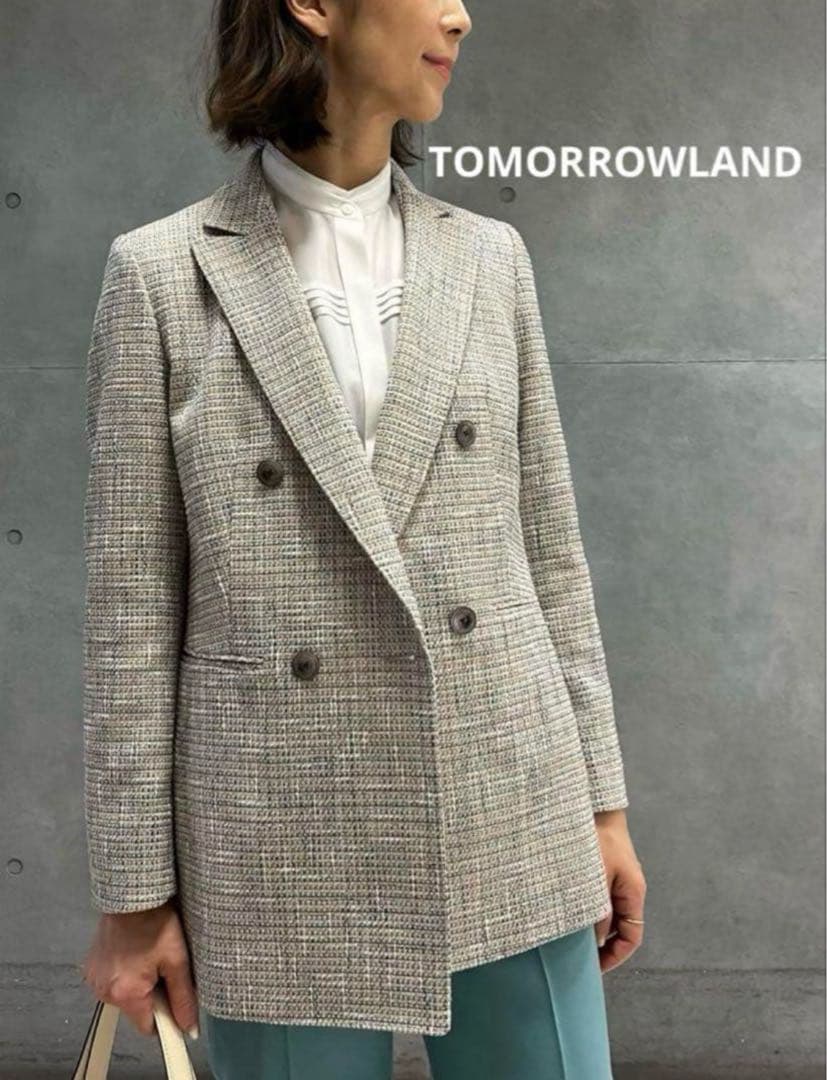 【極美品】 TOMORROWLANDコレクション ツイード ジャケット 36