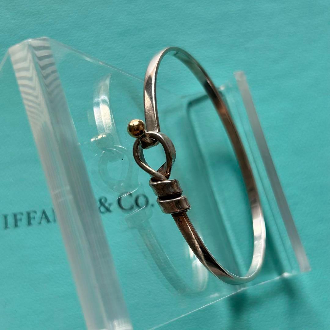 美品Tiffany ティファニー ラブノット フック＆アイ バングル