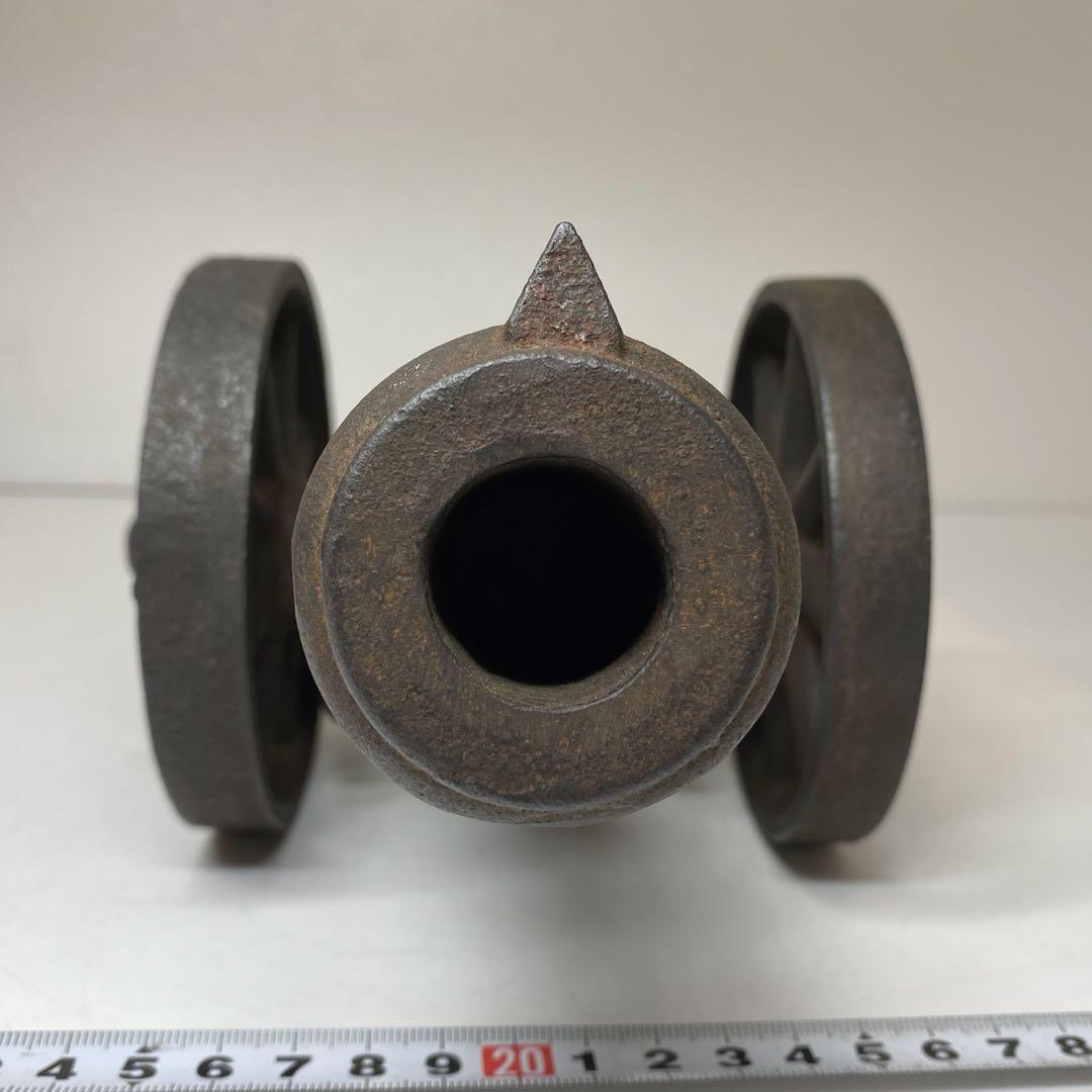 薩摩藩刻印　鉄製　大砲　共箱　3663g トヒオ　東さ7-0406☆2F