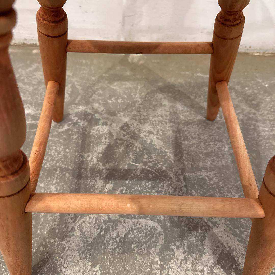 erina様木製　ラウンド　スツール　剥離　2