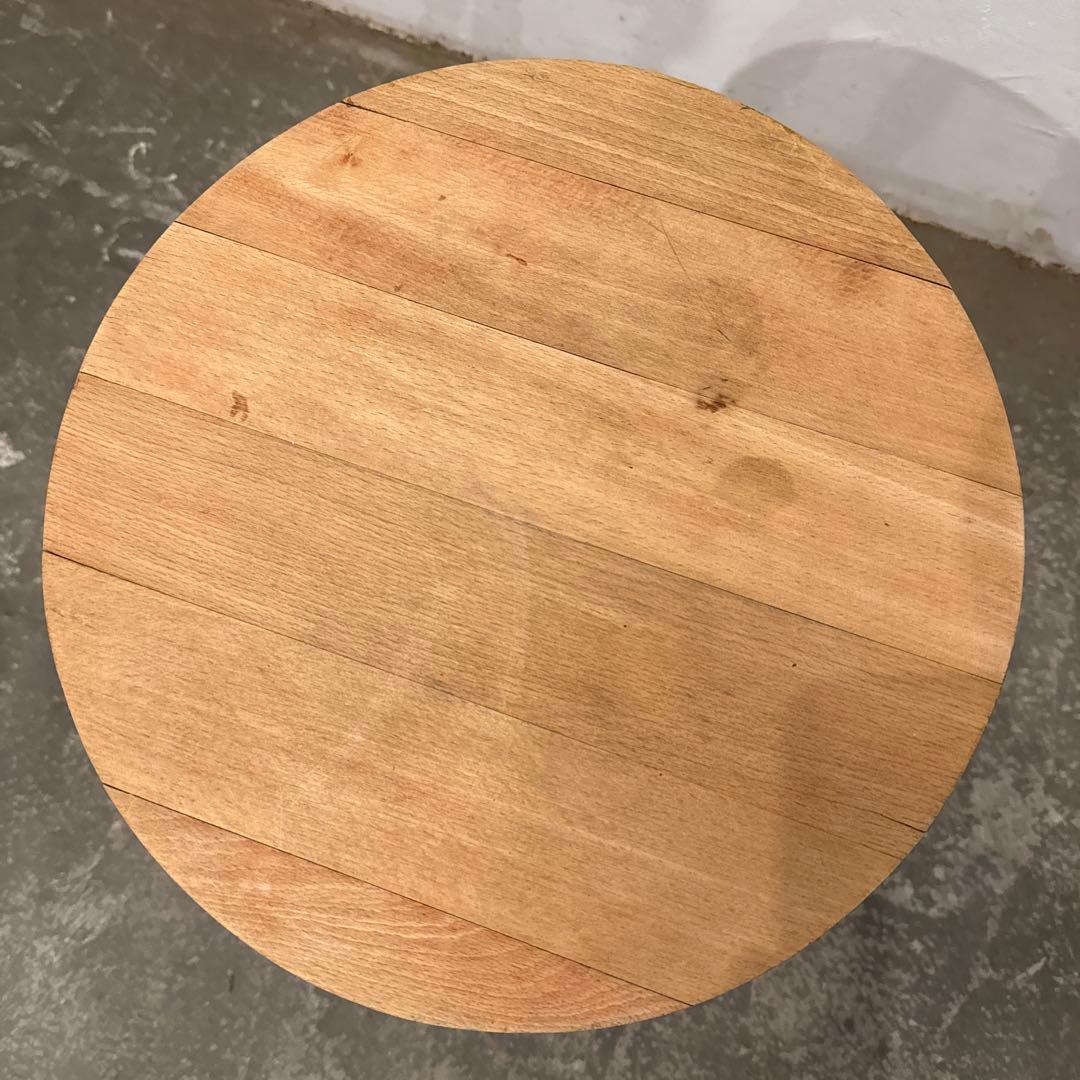 erina様木製　ラウンド　スツール　剥離　2