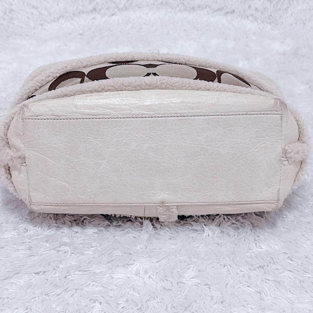 COACH コーチ ハンドバッグ ボア シグネチャー レザー