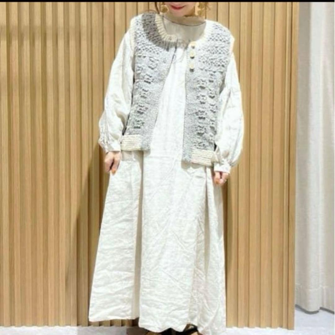 TSUHARU ツハルバイサマンサモスモス★ペルーニット＊手編み前後着ベスト