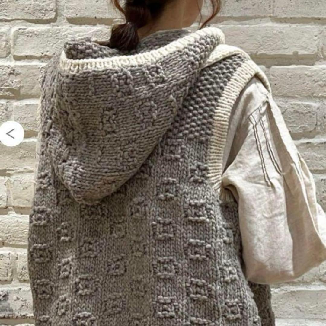 TSUHARU ツハルバイサマンサモスモス★ペルーニット＊手編み前後着ベスト