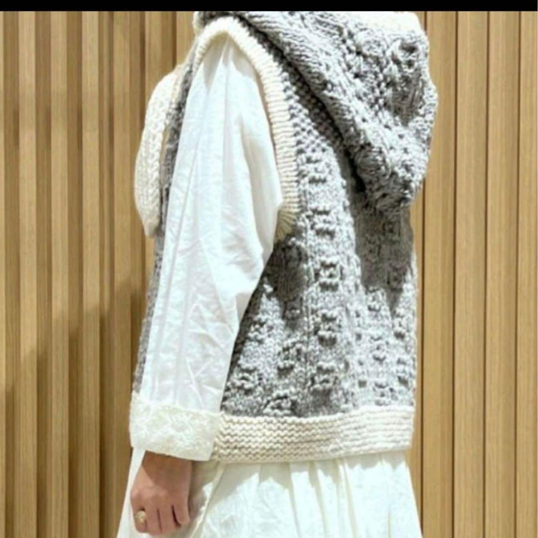 TSUHARU ツハルバイサマンサモスモス★ペルーニット＊手編み前後着ベスト