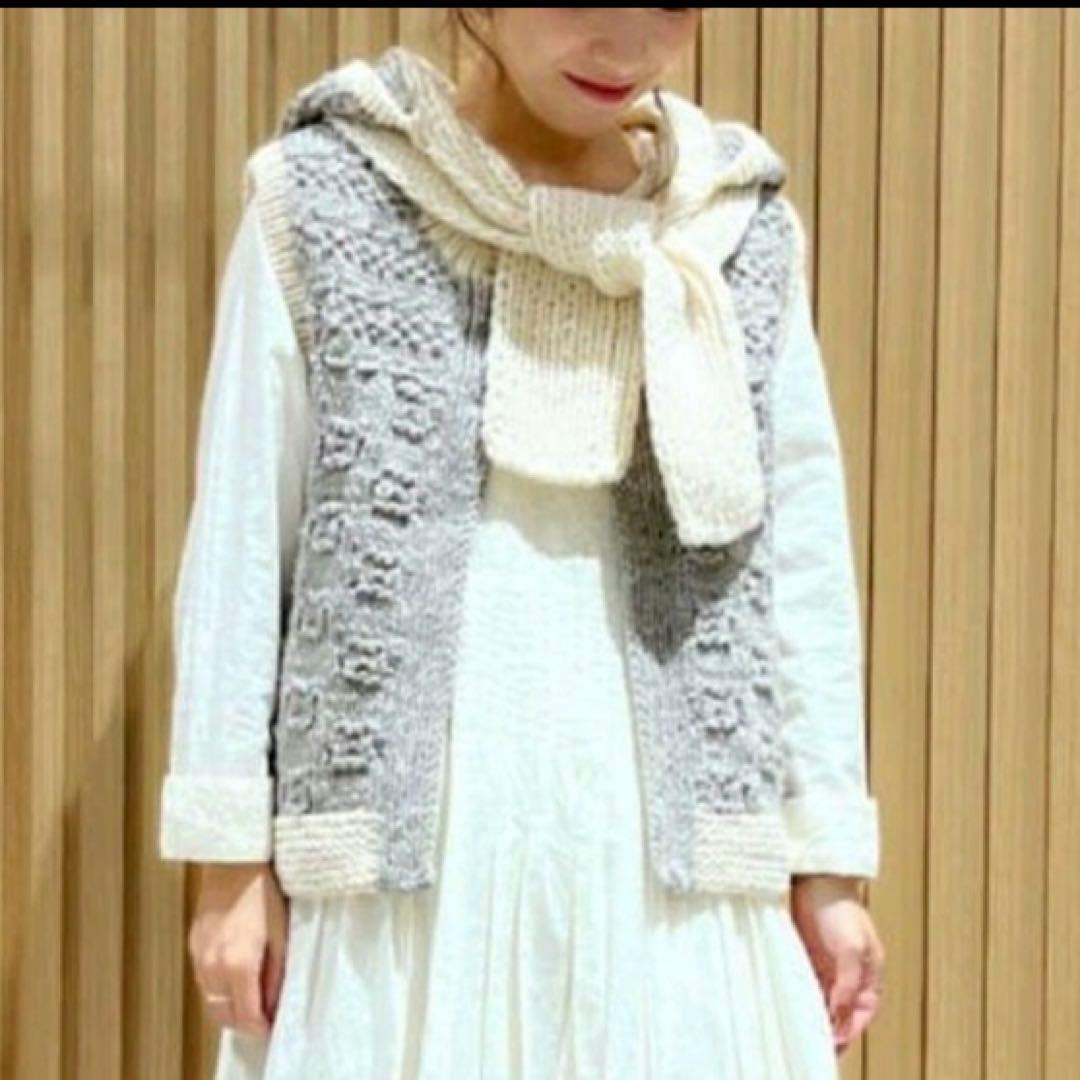 TSUHARU ツハルバイサマンサモスモス★ペルーニット＊手編み前後着ベスト