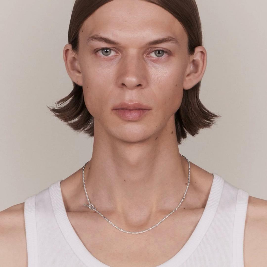 All Blues Fold necklace 42cm シルバー