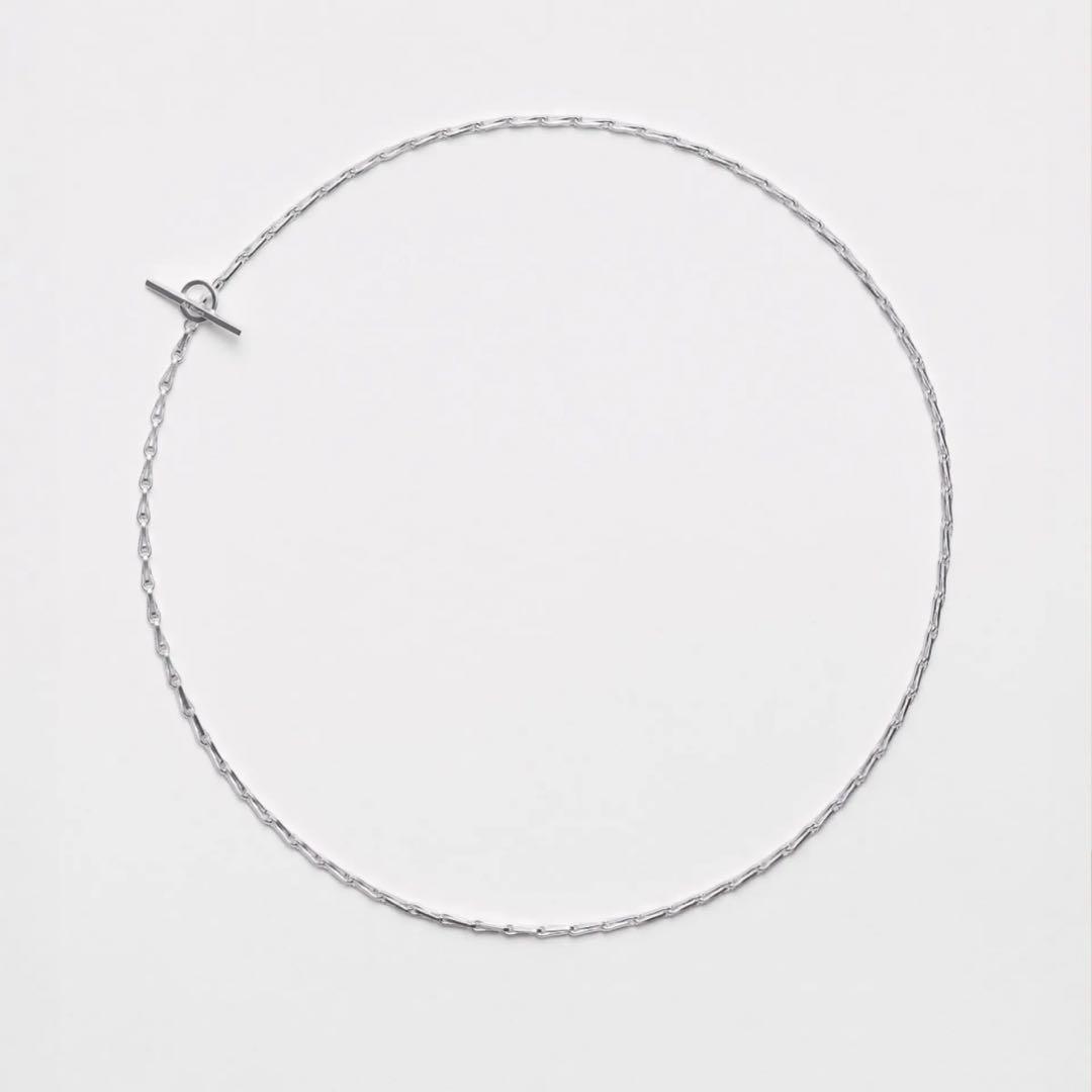 All Blues Fold necklace 42cm シルバー