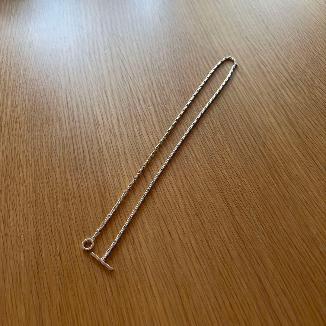 All Blues Fold necklace 42cm シルバー