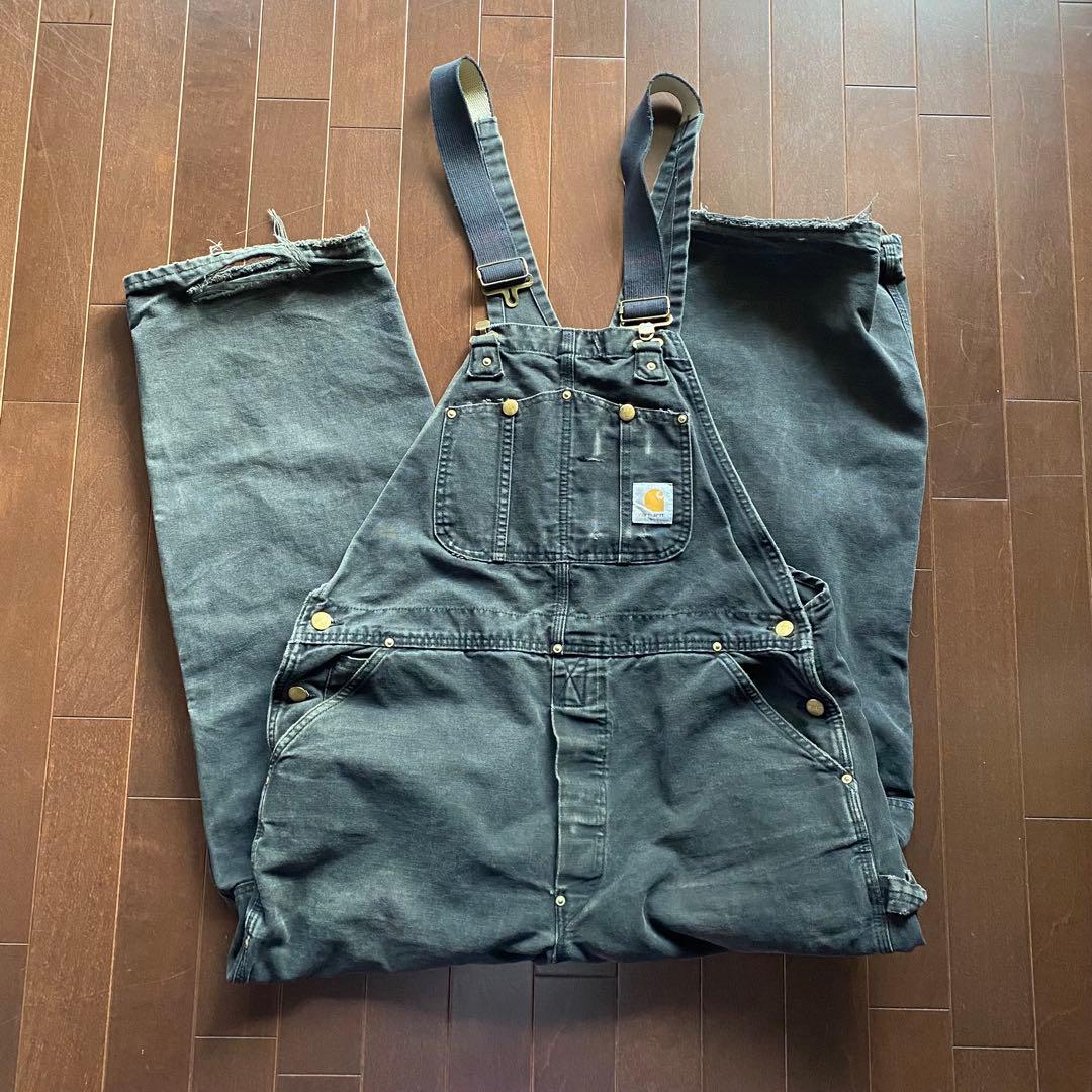 carhartt ブラックダックオーバーオール ダブルニー