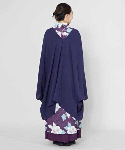 新品【カヤ】金鳳花　(きんぽうげ)　羽織付きワンピース　紫　着物