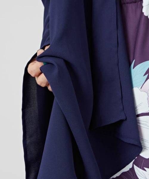 新品【カヤ】金鳳花　(きんぽうげ)　羽織付きワンピース　紫　着物