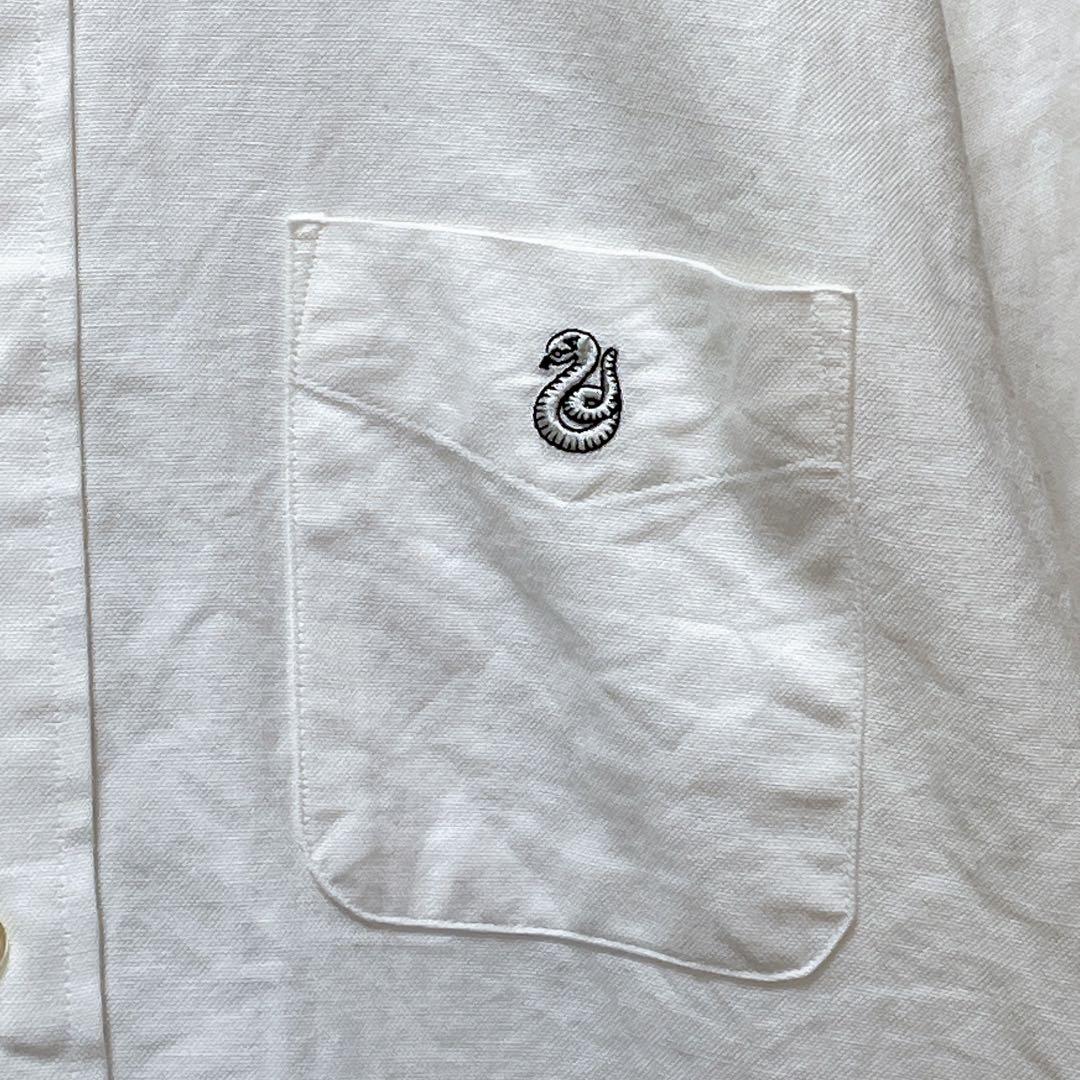 【Harry Potter】長袖 シャツ スリザリン 蛇 刺繍 無地 カジュアル