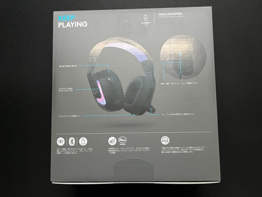 Logitech G522 ゲーミングヘッドセット新品未開封　Bluevoice