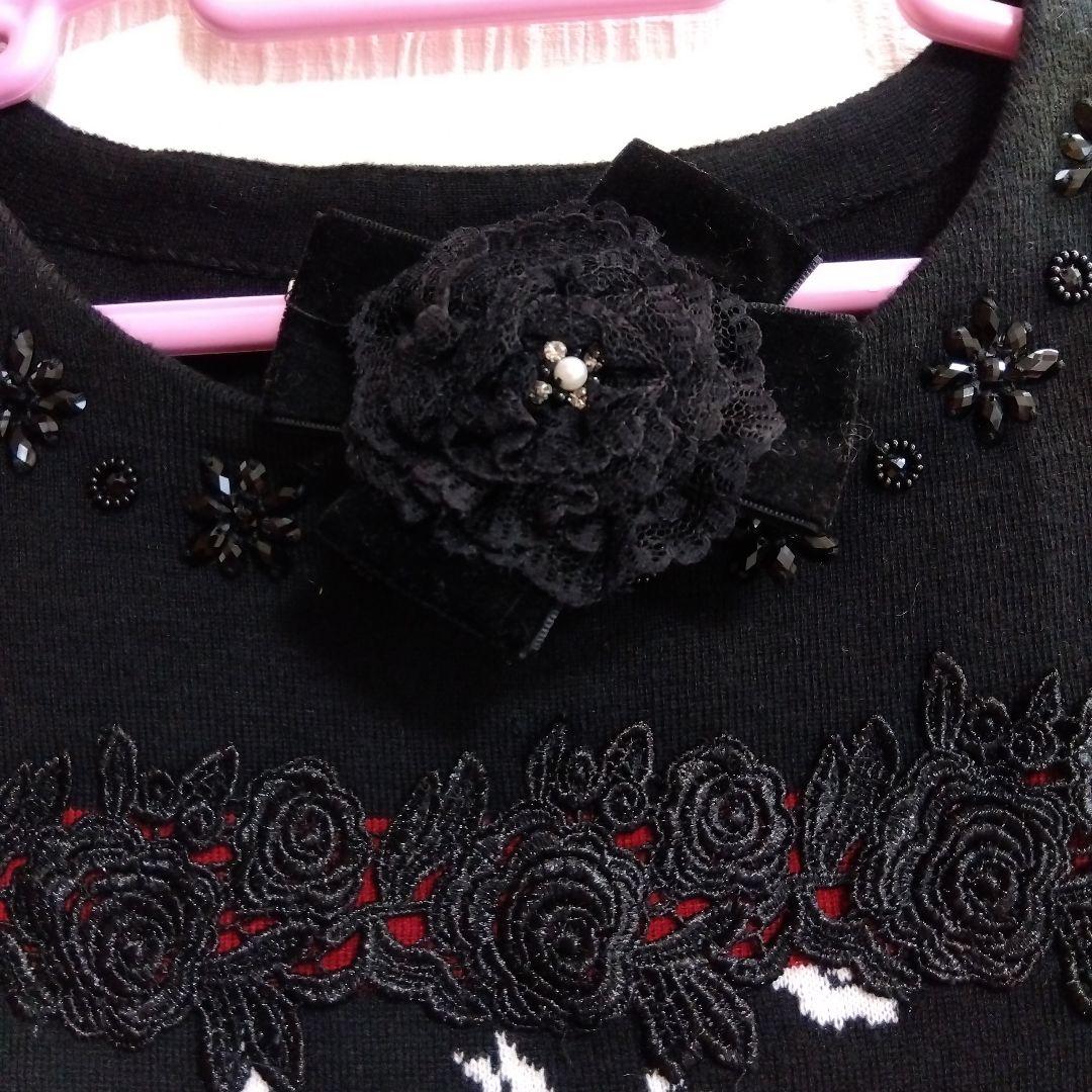 ＊未使用品＊スーパービューティー フラワープリント 長袖チュニック