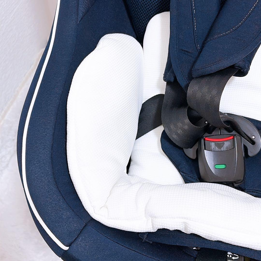 【美品】 コンビ チャイルドシート クルムーヴ スマート ネイビーISOFIX