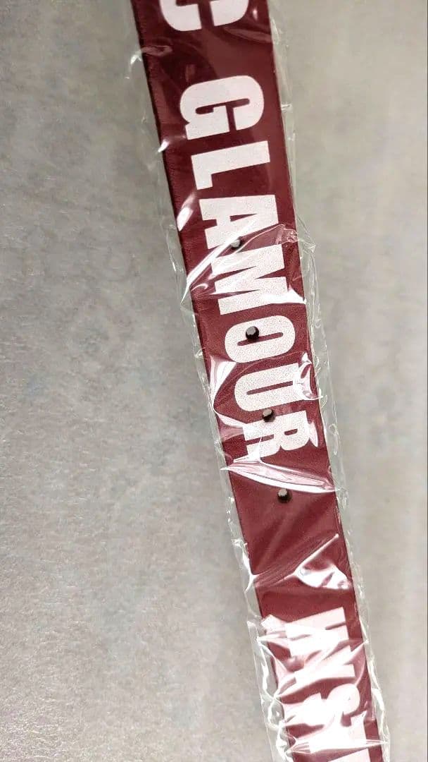 ヒステリックグラマー　赤ベルト　ロゴプリントレザーベルト　sサイズ