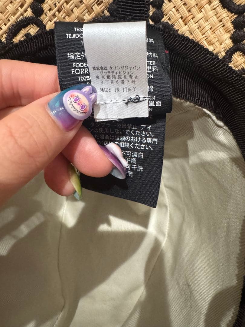 GUCCI GGパターン 麦わら帽子