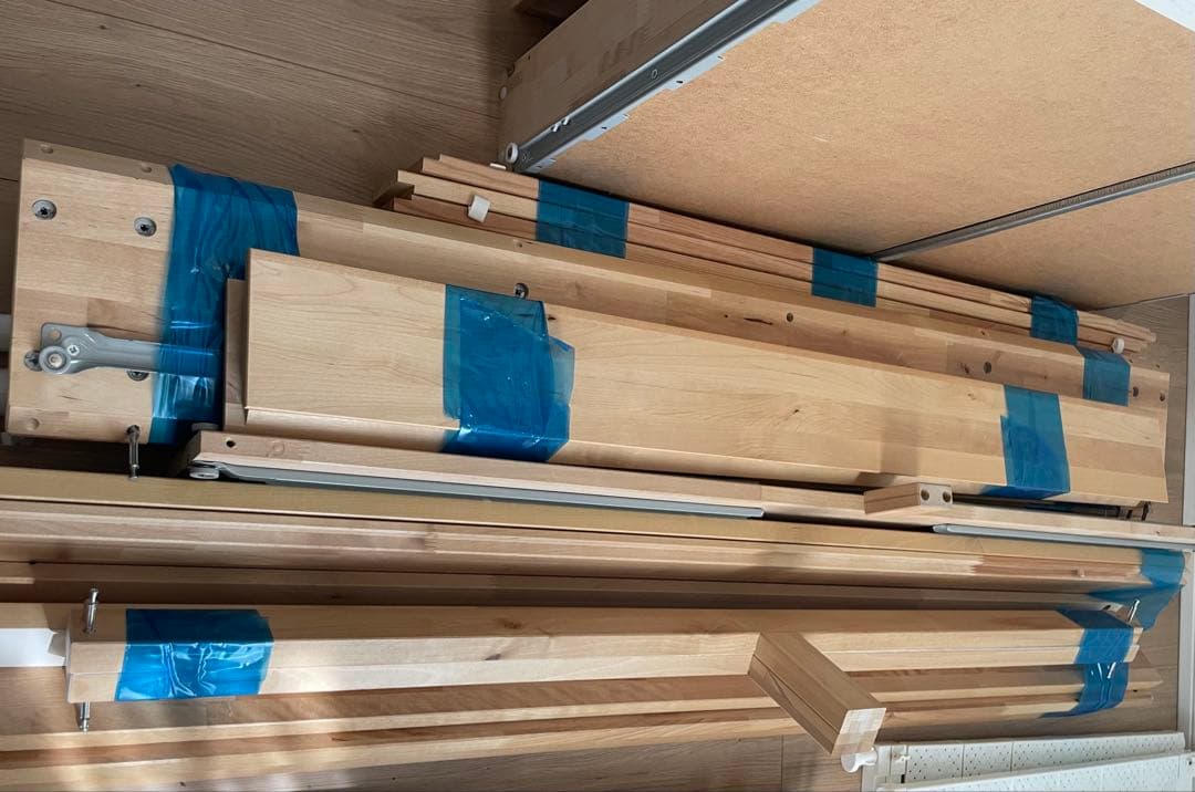 【直接引取限定】IKEA マンダール ベッドフレーム 収納付き